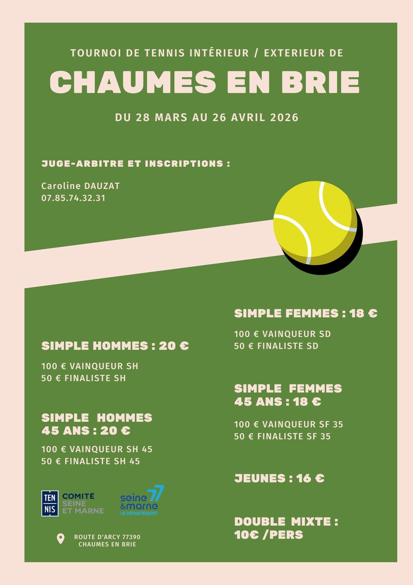 Le tournoi commence le 28 MARS 🏆