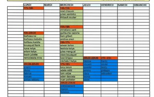Planning cours collectifs saison 2025-2026